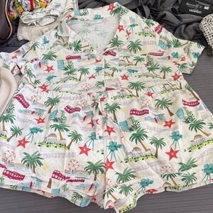 Posh Peanut Hollywood Print Pajama Set